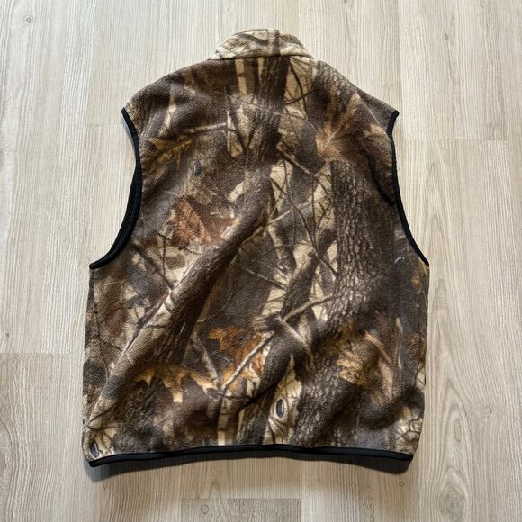 Men's Guide Series Brown Camo Camouflage Fleece Zip Up Hunting Vest Sz Large L - Picture 6 of 6